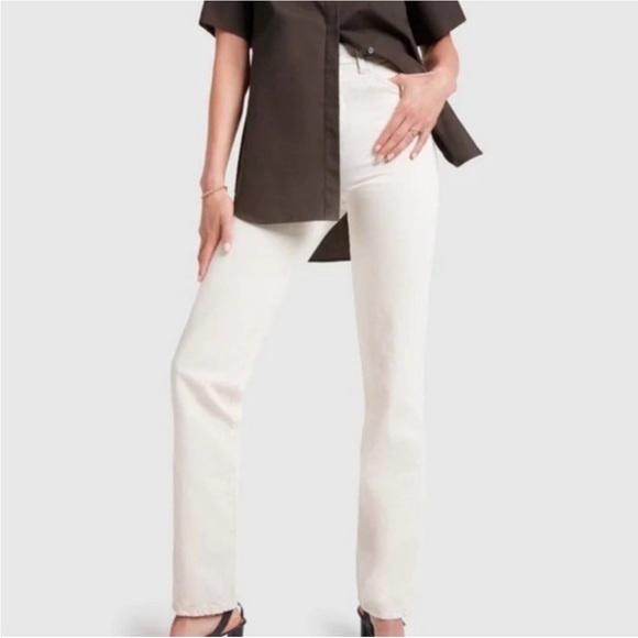 G. Label by Goop Janay Straight Leg High Rise Jeans in Natural - Picture 1 of 9